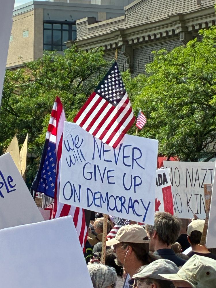 We will never give up on democracy
