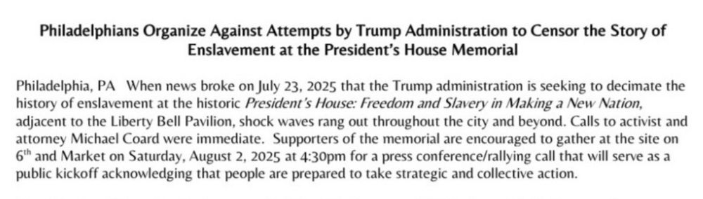 Protest/presser tomorrow at 6th and Market.