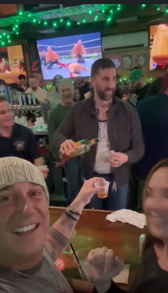 Coach Nick pouring fireball at Brewers in Haddon Township, NJ SQWAWK