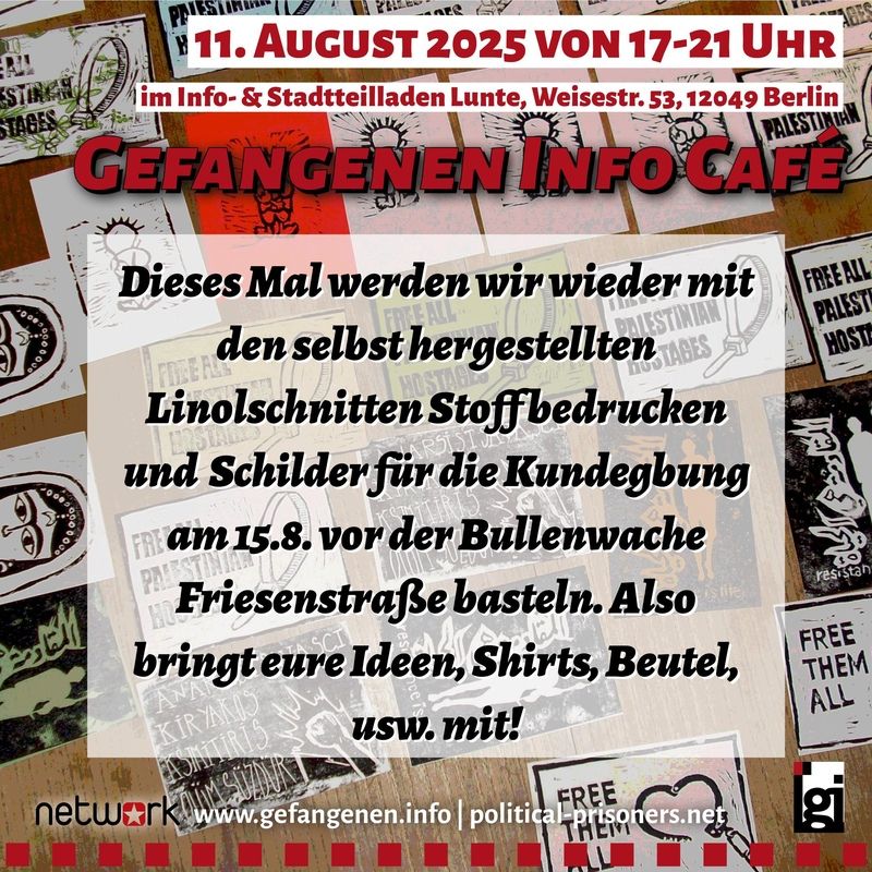 Flyer zum Gefangenen Info Cafe Seite 2