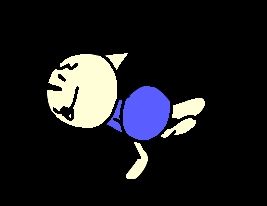 Makko the Cat doing some kind of ballet move