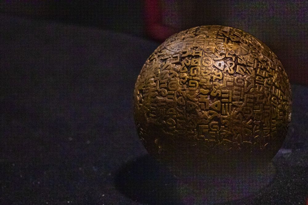The Orb of Garraka on a black cloth.