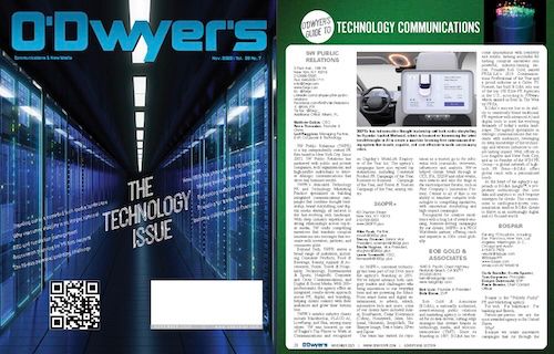 O'Dwyer's Nov. '25 magazine focuses on topics such as PR's role in an AI-shaped media landscape, how the workplace will be altered by AI and why generative engine optimization (GEO) is quickly becoming a core function of modern reputation management. Plus profiles of the top tech PR firms.