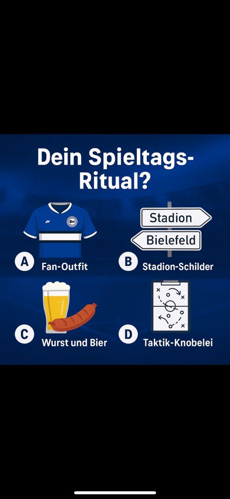 Foto mit unterschiedlichen Spieltagsritualen vor einem Spiel von Arminia Bielefeld. 