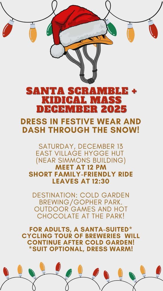 Details for the 2025 Santa Scramble ride.