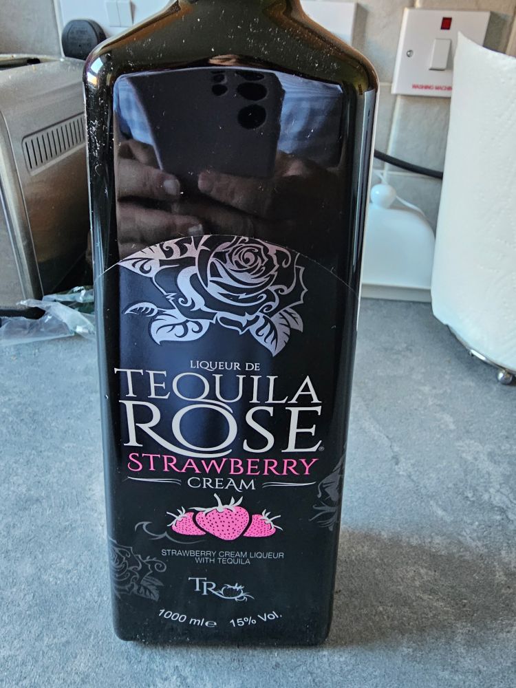 Bottle of Tequila Rose Liquer