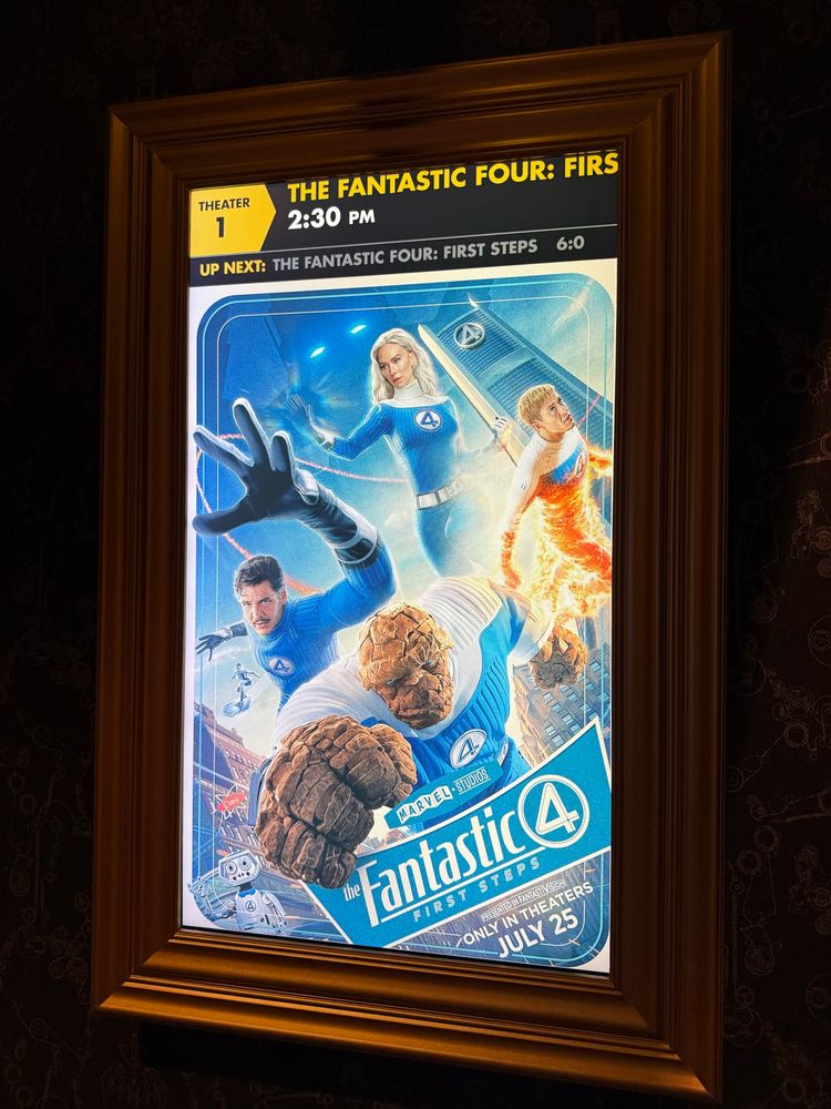 Fantastic 4 First Steps poster at Alamo Big Show