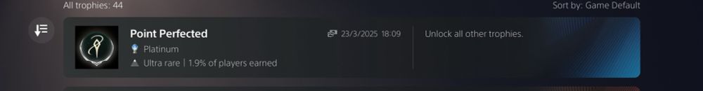 Eternal Strands platinum trophy.