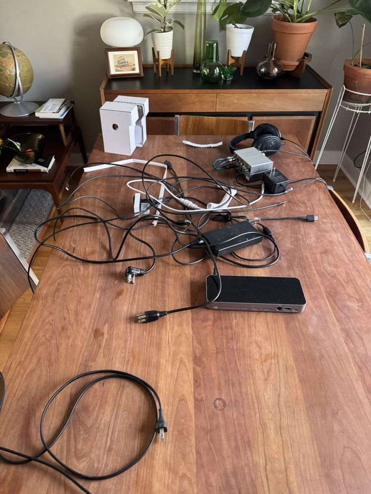 Picture of computer equipment on a table