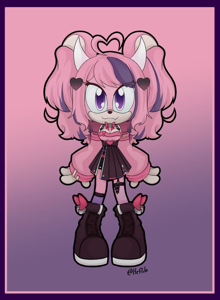 The Vtuber Ironmouse as a Sonic OC