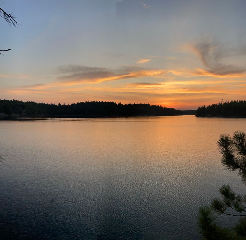 Sunset over the North Channel on the French River