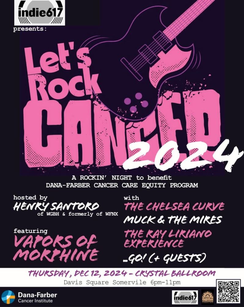 A promotional poster for the cancer benefit concert "Let's Rock Cancer, 2024"