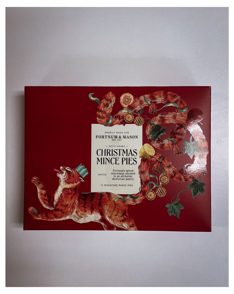 A box of delicious Fortnum & Mason Petit Fours Mince Pies