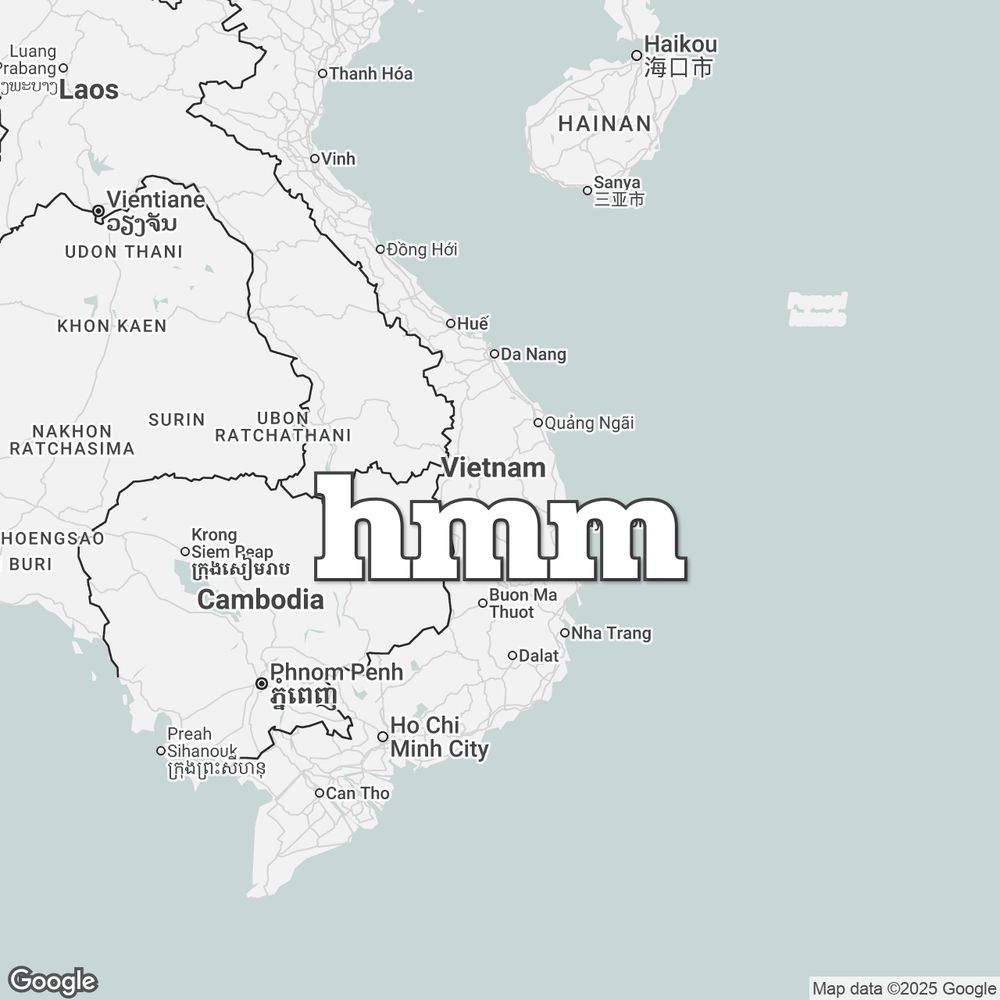 Map of Vietnam overlaid with "hmm".