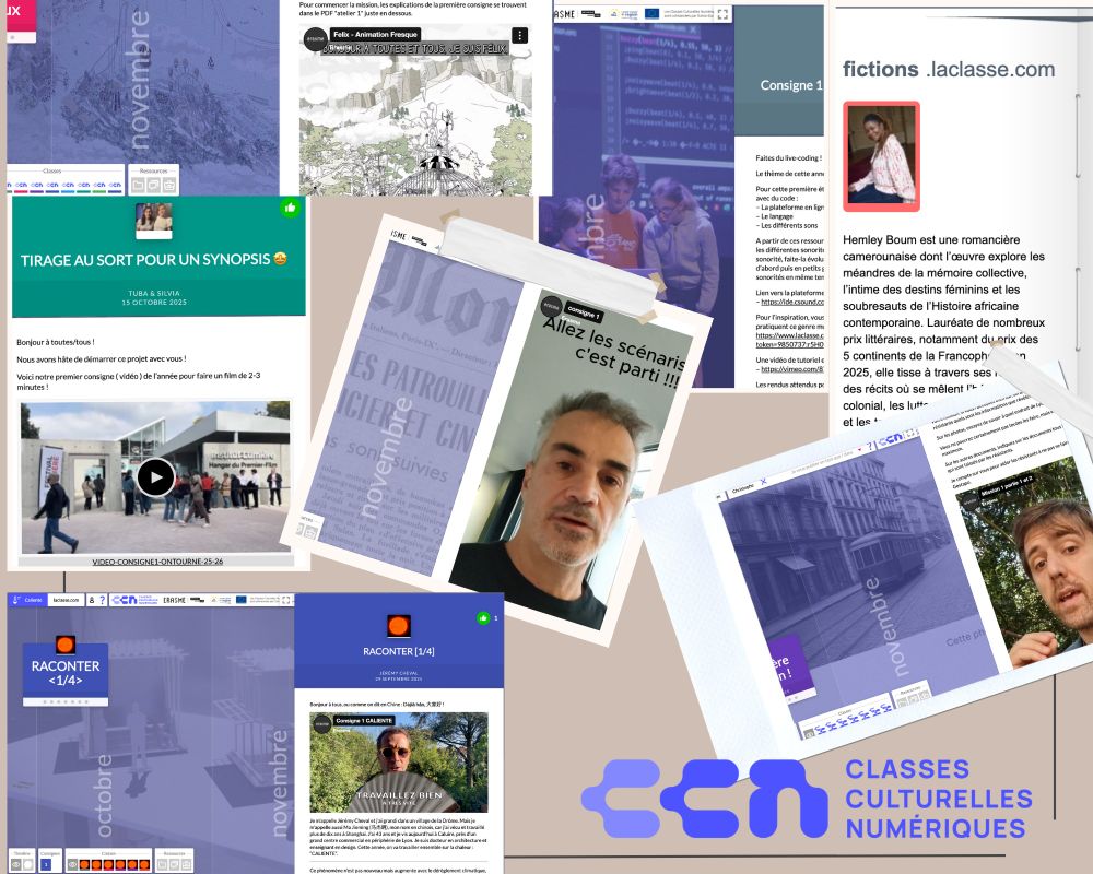 Les 8 intervenants des CCN ont publié leur première consigne aux classes