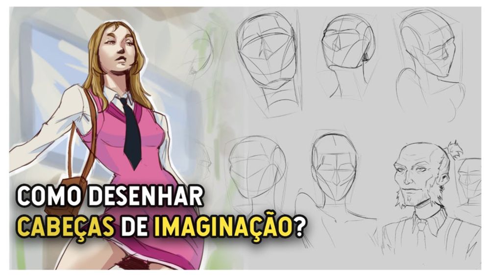 MELHORANDO MINHAS HABILIDADES | COMO DESENHAR CABEÇAS DE IMAGINAÇÃO? | JORNADA #02