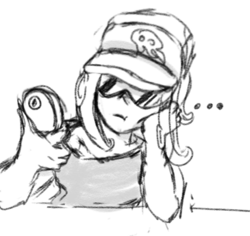 She do be scrolling her Octo-Phone.
Have a good day.