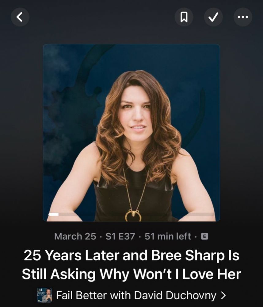 A pic of Bree Sharp with the text
25 Years Later and Bree Sharp Is Still Asking Why Won't I Love Her
Fail Better with David Duchovny 