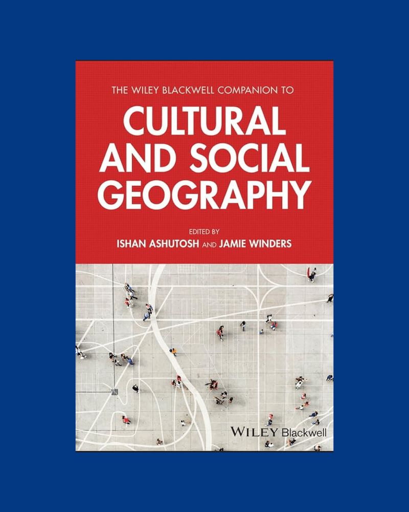 Cover of Wiley Blackwell Companion to Social and Cultural Geography, with an overhead shot of people walking
