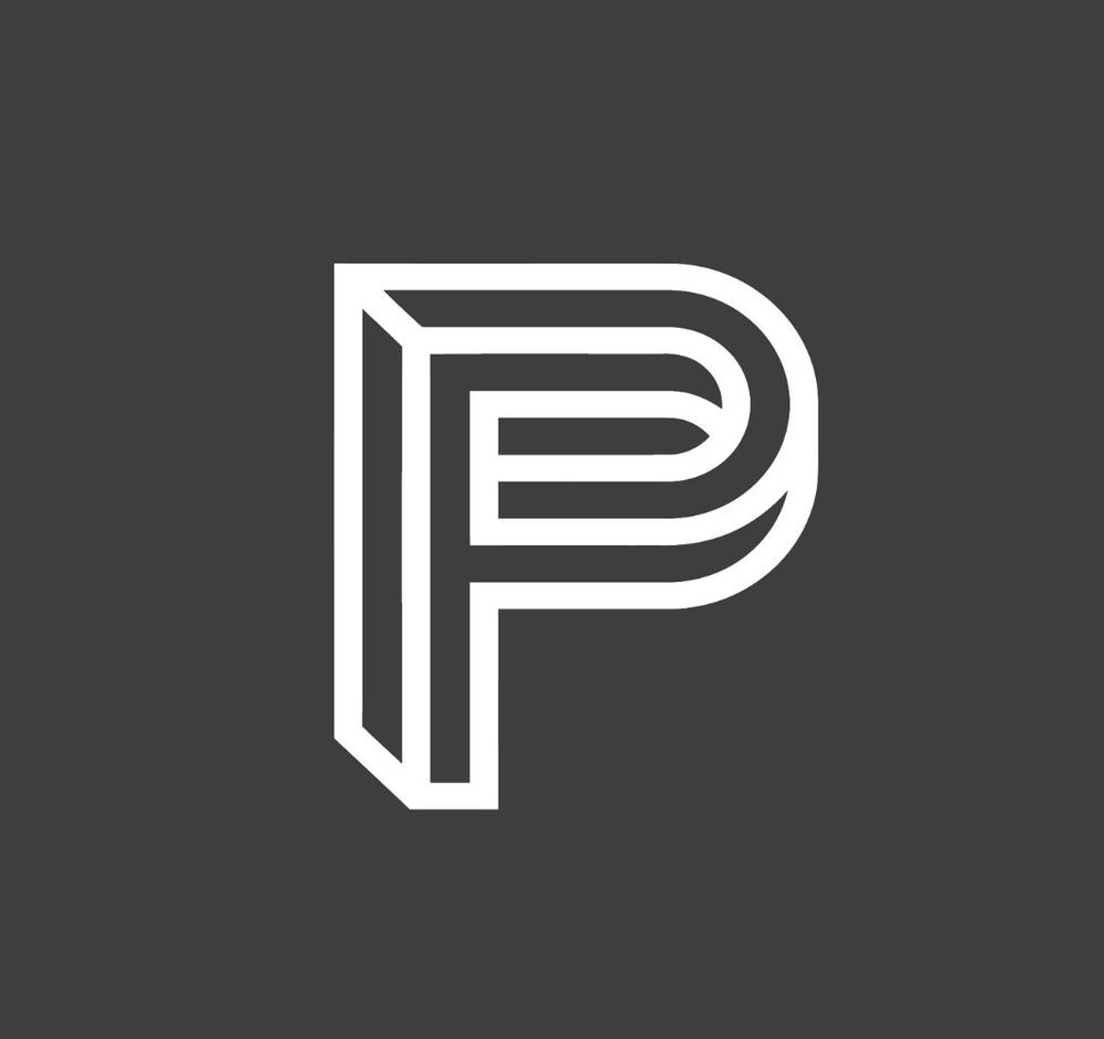 A single letter 'P' in an ornate geometric style - the logo of The Peel Perspective.
