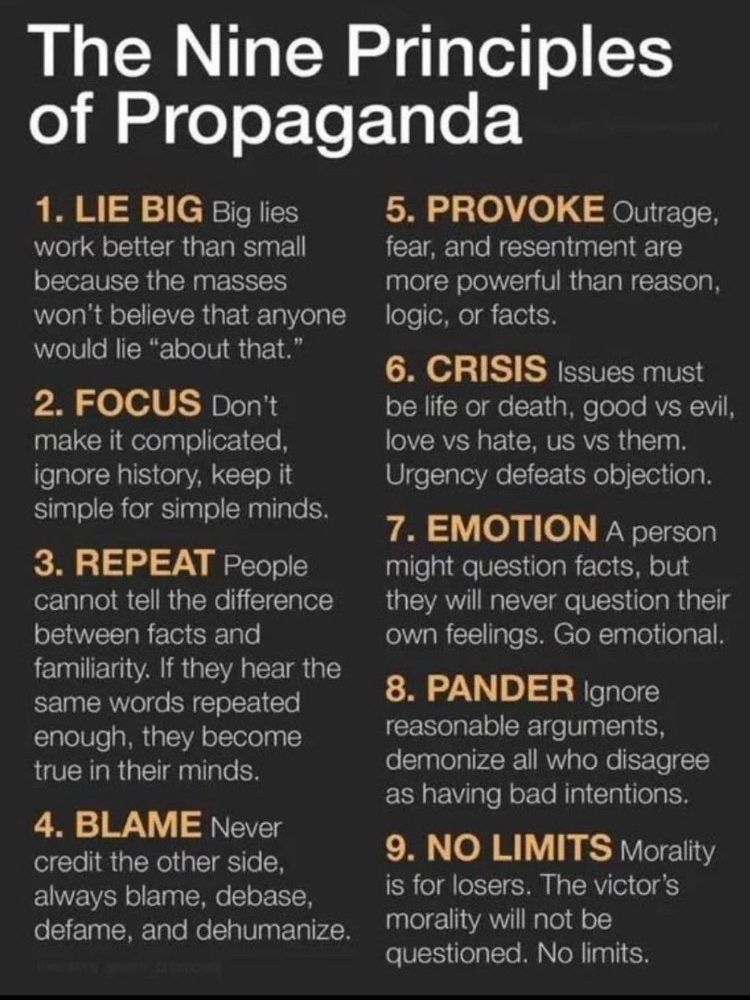 The 9 principals of propaganda 