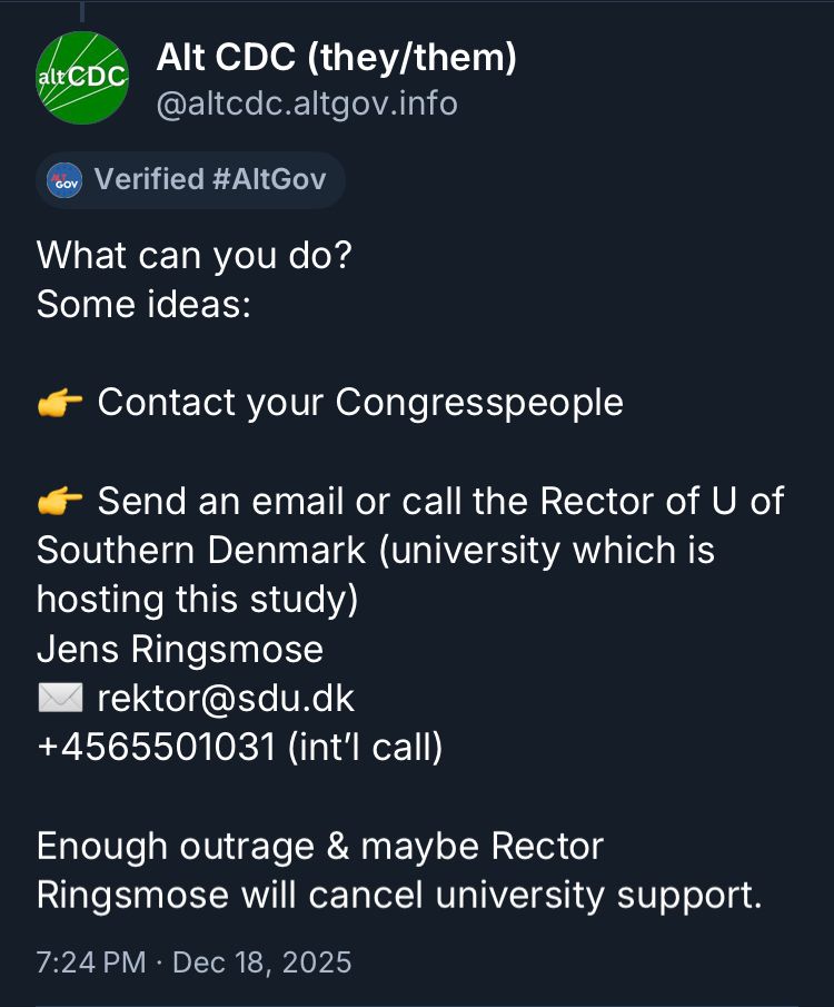Send an email to rektor@sdu.dk and the ll them to stop hurting children. Or call internationally +4565501031