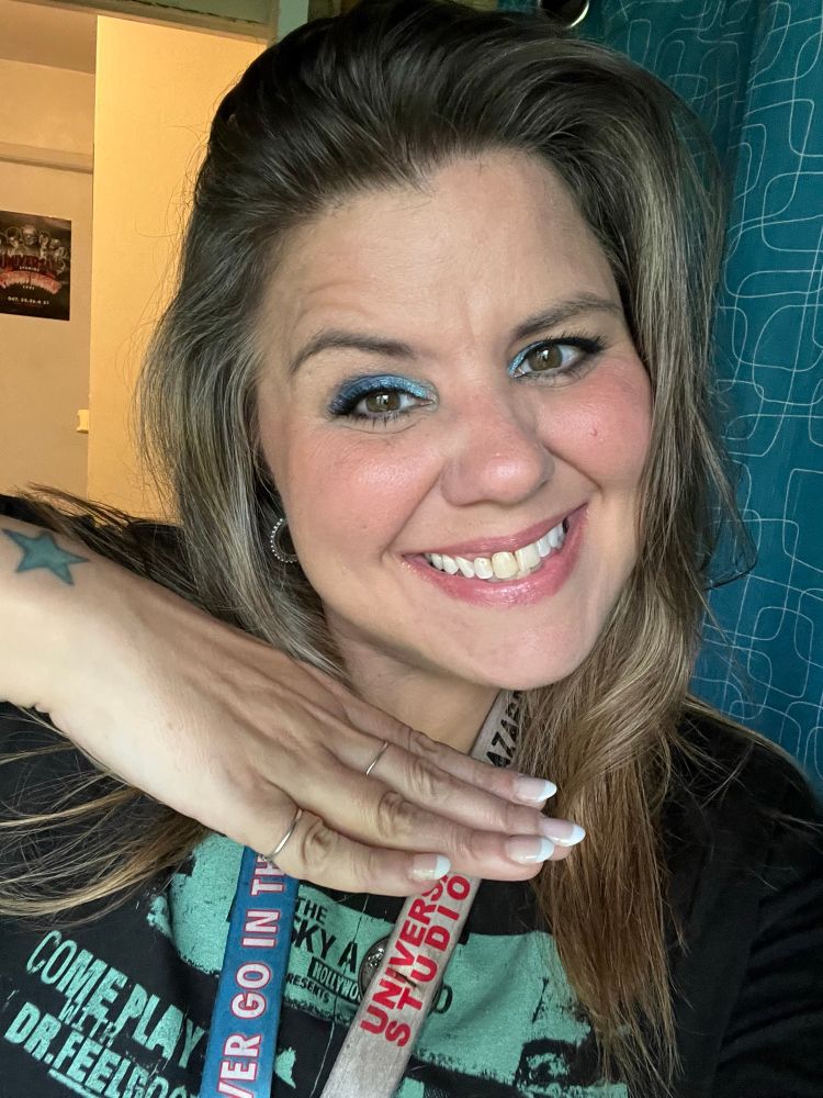 me in my favorite shirt from my favorite person bc he’s my literal soul idiot 