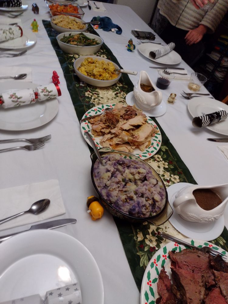 Thanksmas feast, Dec. 11, 2022, Burlingame, CA.