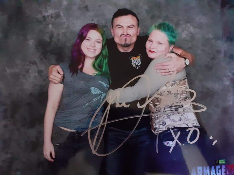 Armageddon 2017 My daughter Kitty on the left, Paul Amos centre, me right. 