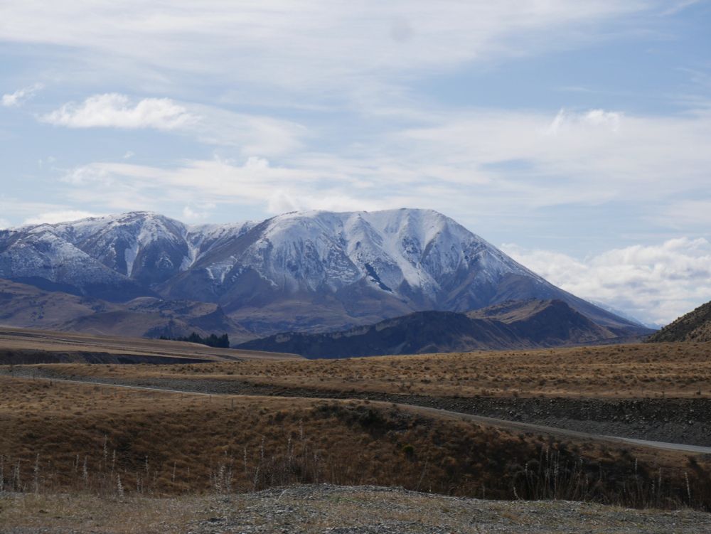 Southern alps from Canterbury plains. 