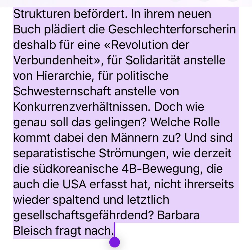 In einer Zeit, in der überall von Spaltung die Rede ist, legt die bekannte Schweizer Soziologin Franziska Schutzbach ein Plädoyer für Verbundenheit vor. Als Vorbild dienen ihr Frauenkollektive, die erfolgreich waren, weil sie zusammenspannten. Aber taugen sie als grundlegendes Gesellschaftmodell? Freundschaften waren nie nur ein Hort der Liebe und Geborgenheit, sondern immer auch Keimzellen der Gesellschaft, in denen neue Ideen ersonnen und alternative Formen des Zusammenlebens erprobt wurden. Doch während Männerbünde seit jeher erfolgreich darin waren, Machtpositionen unter sich aufzuteilen, werden weibliche Seilschaften gern unterwandert. Die Geschlechterforscherin Franziska Schutzbach ist überzeugt: Die Spaltung der Frauen ist eine der Grundlagen patriarchaler Vorherrschaft, der «Zickenkrieg» wird von patriarchalen Strukturen befördert. In ihrem neuen Buch plädiert die Geschlechterforscherin deshalb für eine «Revolution der Verbundenheit», für Solidarität anstelle von Hierarchie, für politische Schwesternschaft anstelle von Konkurrenzverhältnissen. Doch wie genau soll das gelingen? Welche Rolle kommt dabei den Männern zu? Und sind separatistische Strömungen, wie derzeit die südkoreanische 4B-Bewegung, die auch die USA erfasst hat, nicht ihrerseits wieder spaltend und letztlich gesellschaftsgefährdend? Barbara Bleisch fragt nach.