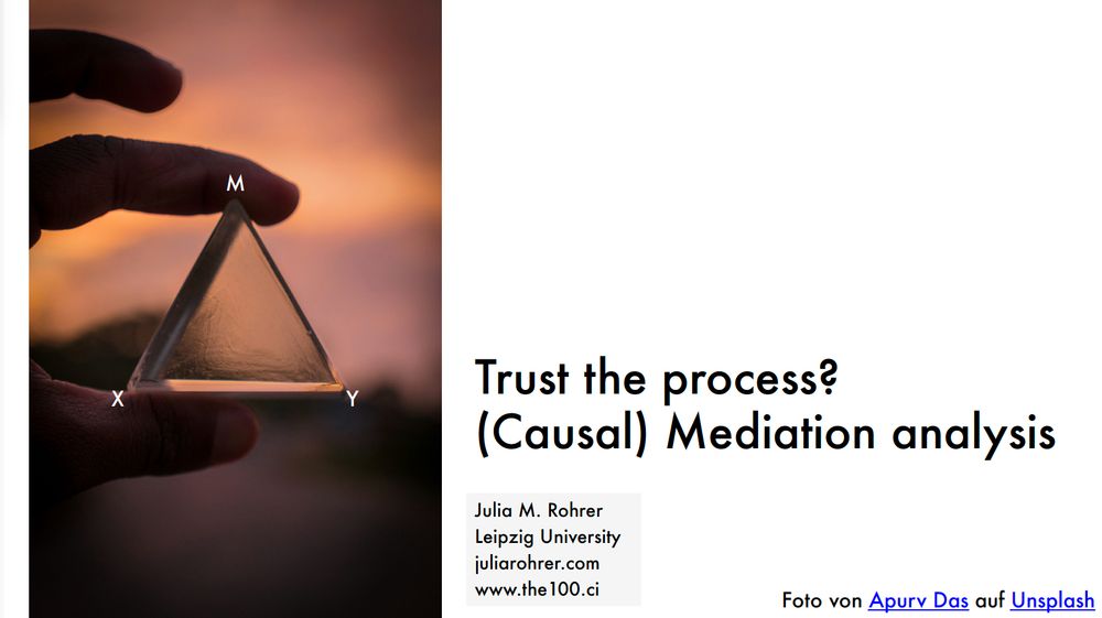 Title slide: Trust the process? (Causal) Mediation analysis