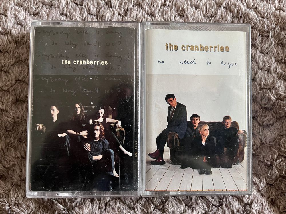 The Cranberries’ first two albums, Everybody Else Is Doing It, So Why Can’t We and No Need To Argue, on cassette 