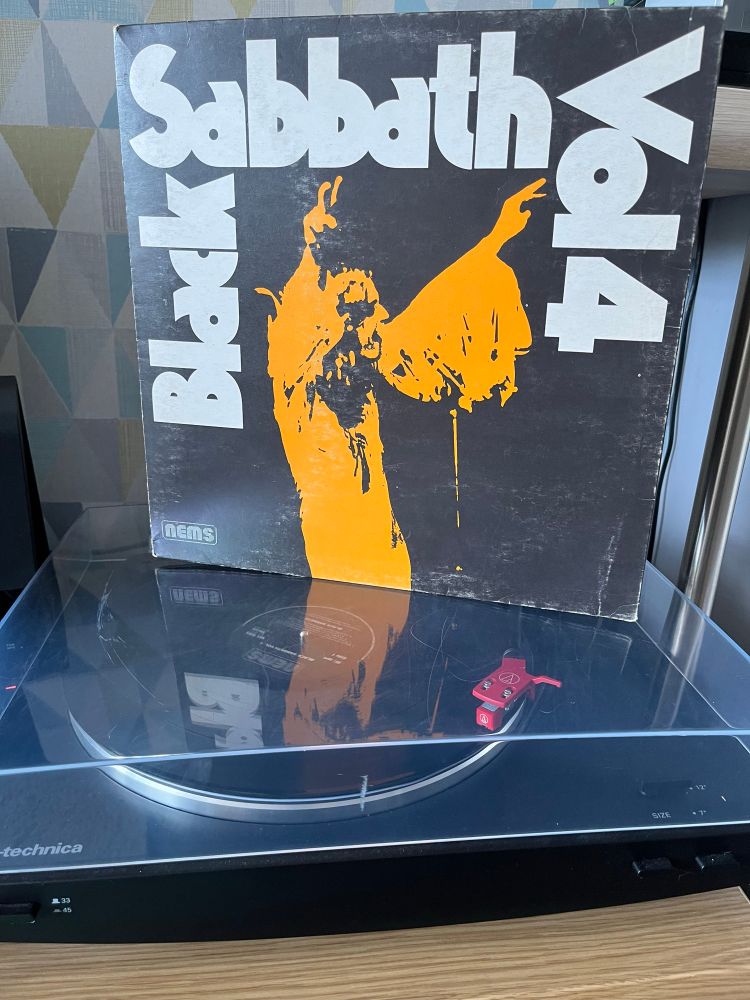 Black Sabbath’s Volume 4 playing on the record player