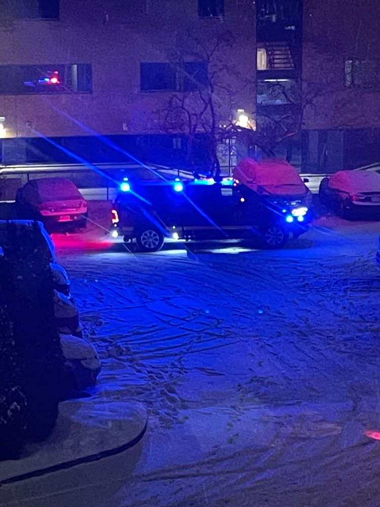 Festive lights on the chief’s SUV! 