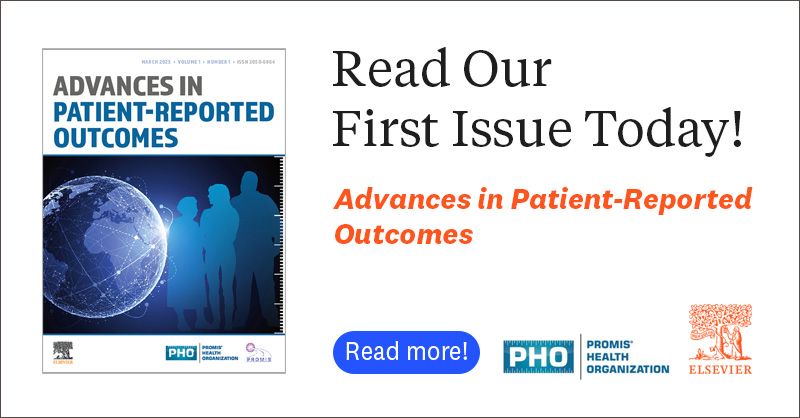 Read the first issue from Advances in Patient-Reported Outcomes today!