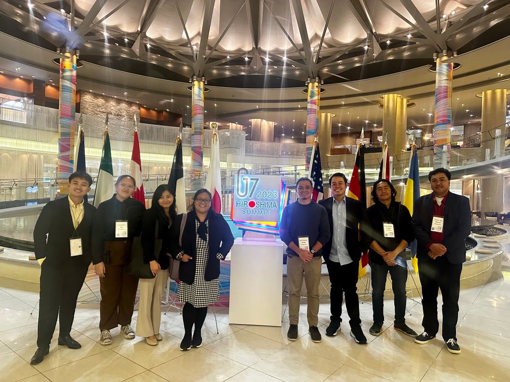 Delegates from the University of the Philippines Marine Science Institute Microbial Oceanography Laboratory at the International Conference on Harmful Algae 2023 in Hiroshima, Japan.