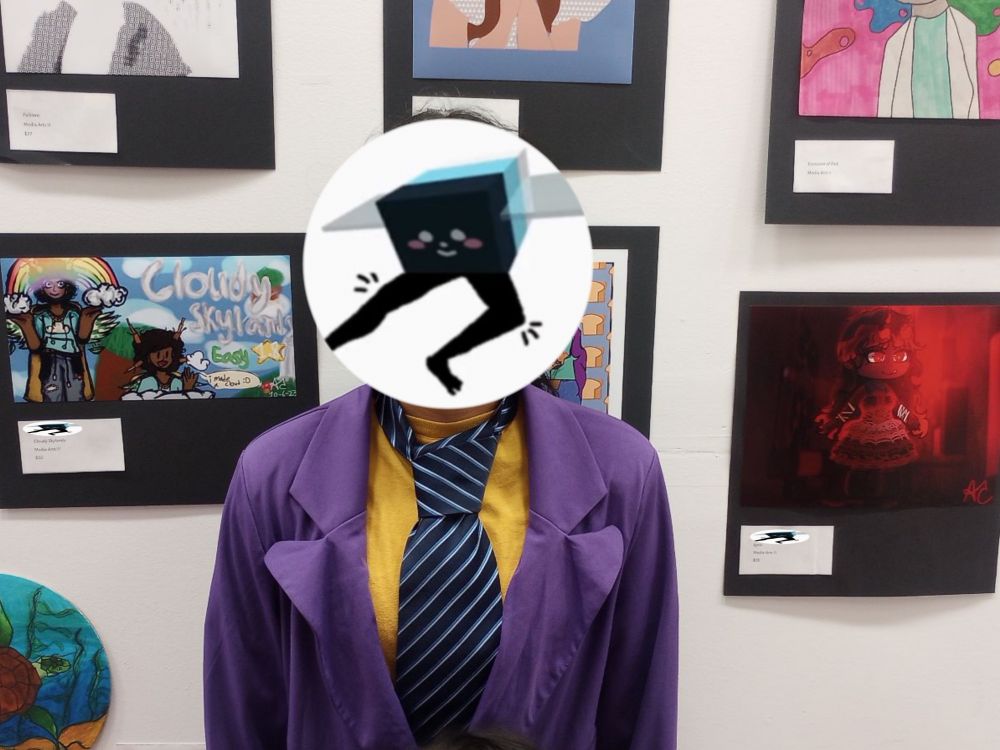 me irl at my school’s art show