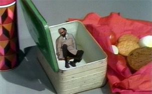 Goodge from Terror of the Autons, shruken inside his lunchbox