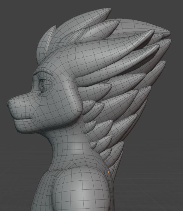 more topology of Sigil's sona's hair/mane