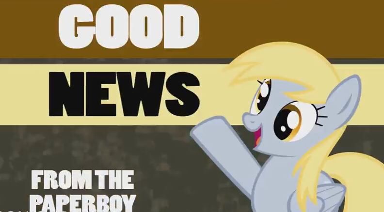 Derpy Hooves in a screen from a PMV using the song “Good News”