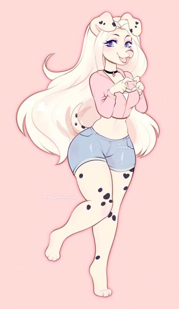 Digital art of an anthro Dalmatian oc. 