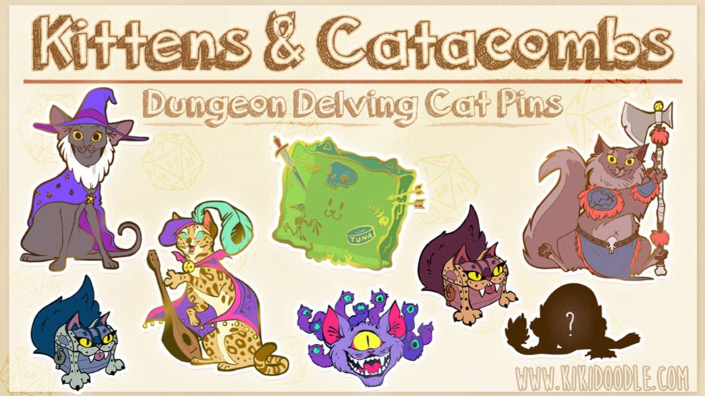 Kittens & Catacombs Enamel Pins