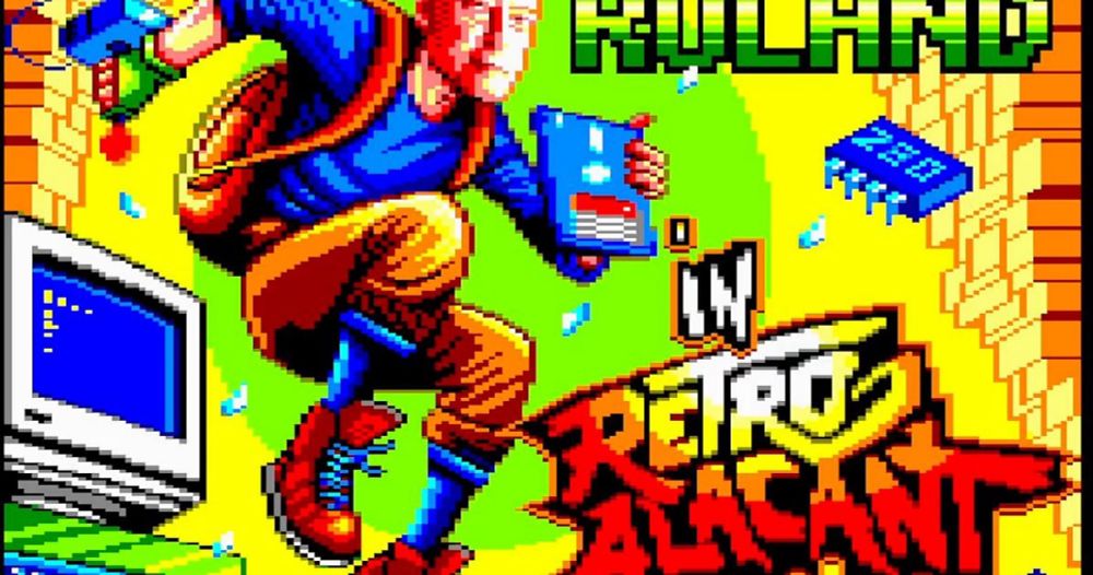 Roland in Retroacalant - A single screen homebrew celebrating the 40th anniversary of the Amstrad CPC 464