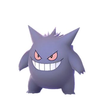 it is a picture of gengar from pokemon with no background