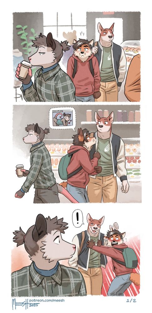 Dan and Hank enter a university cafe where Hank spots Noah, who sips a coffee. He walks past Dan and Hank, who tugs at Dan's jacket to let him know that the adult streamer is here, in the flesh. Dan then loudly calls to Noah, to the extreme shock and embarrassment of Hank.