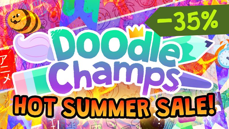 Doodle Champs, the ultimate arty-party game is 35% OFF right now! The Steam Summer Sale is from now until July 10th!