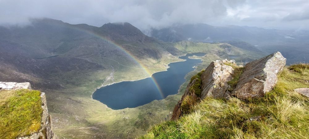 View from Y Lliwedd at Llyn Llyndaw