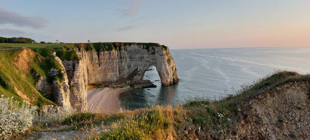 Picturesque cliffs near Etretat, Normandy, France