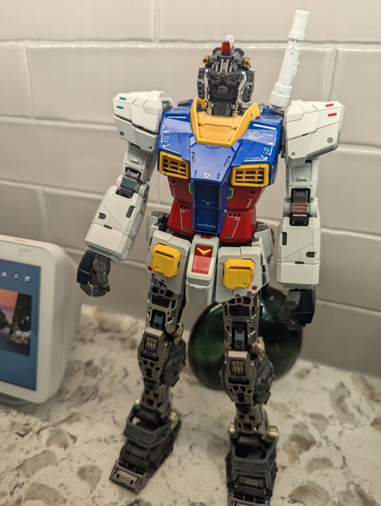 RX-78-2 gunpla kit. The legs and head aren't complete yet